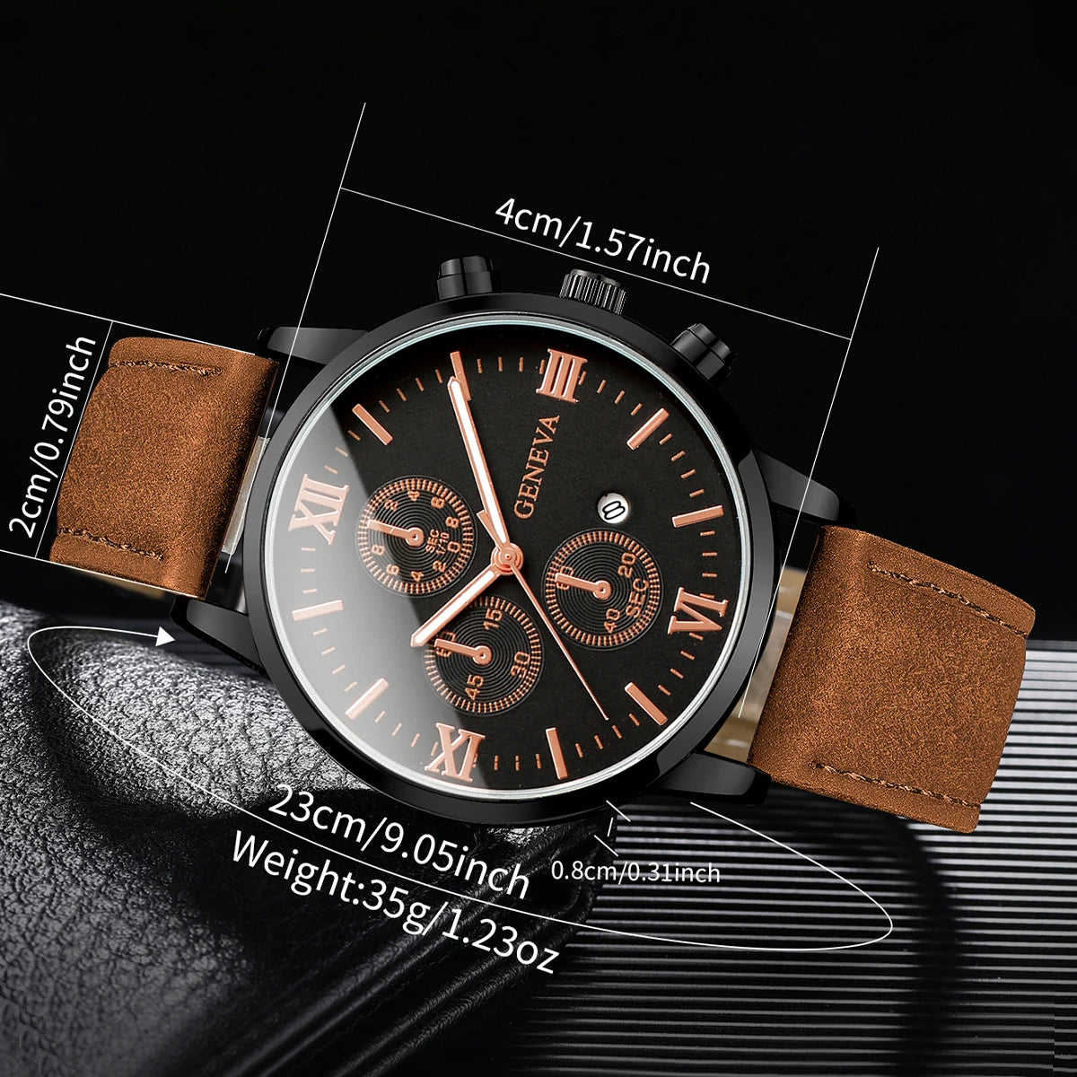 Elegant Leather Quartz Watch
