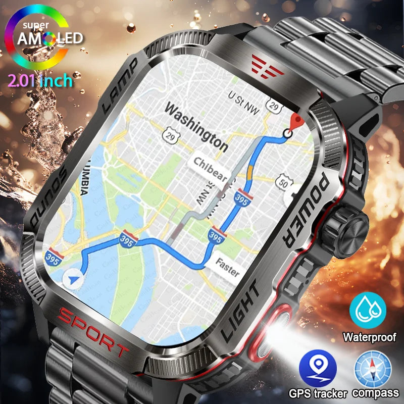Adventure Smartwatch with Flashlight