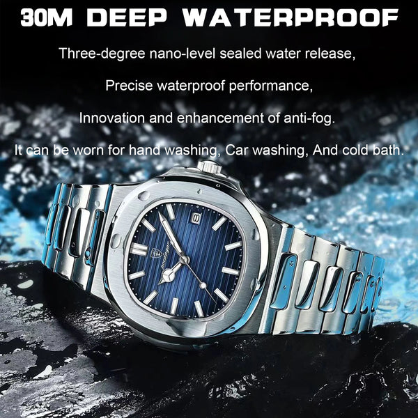 Reloj de Lujo Cuadrado Impermeable
