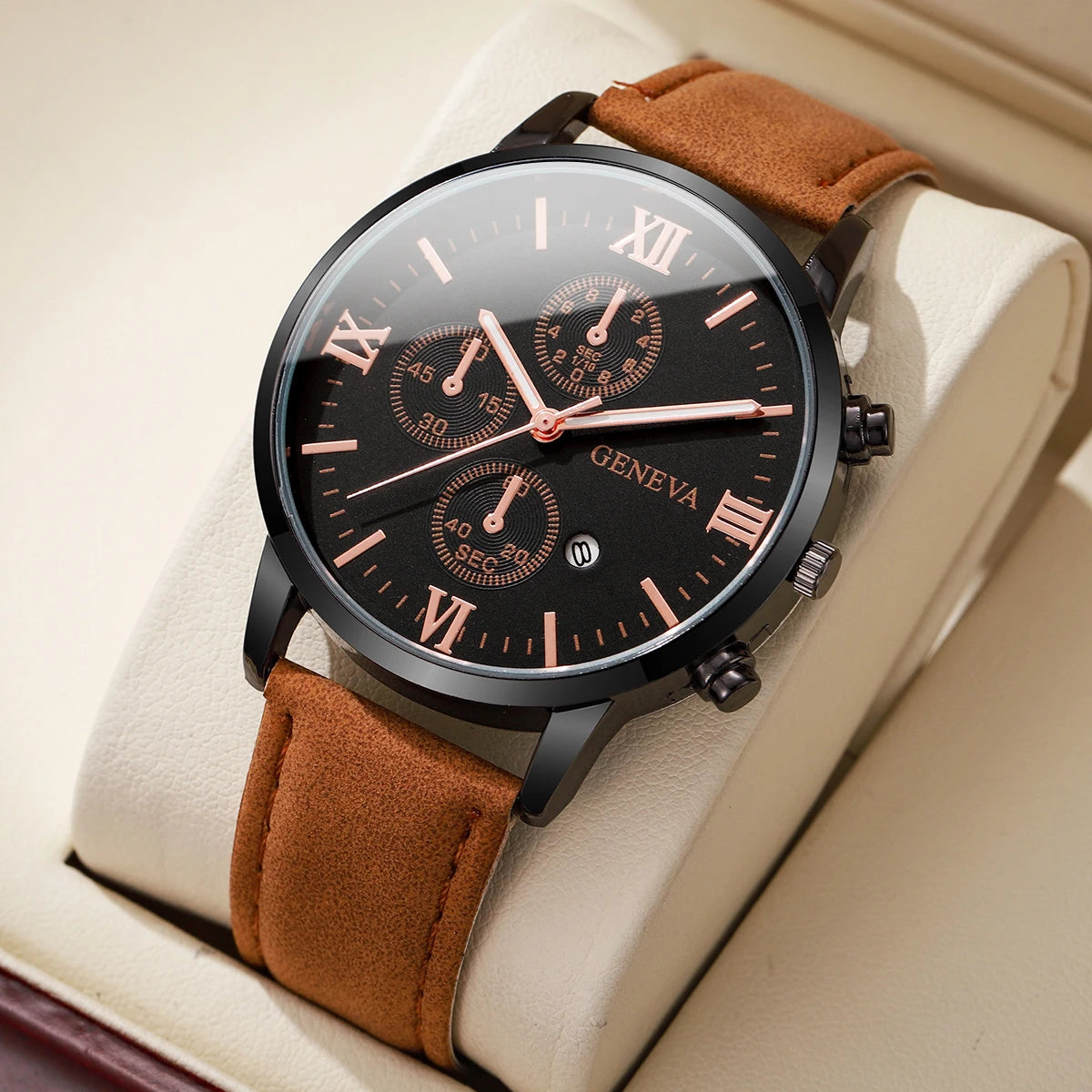 Elegant Leather Quartz Watch