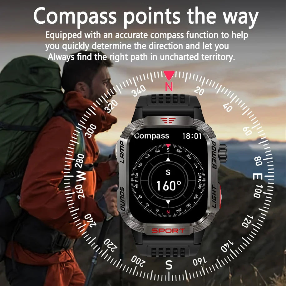 Adventure Smartwatch with Flashlight